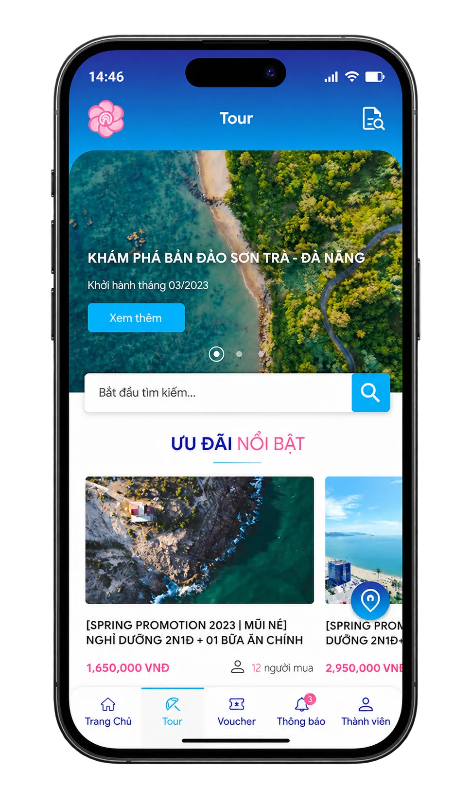 APP Hanotour - màn hình 2