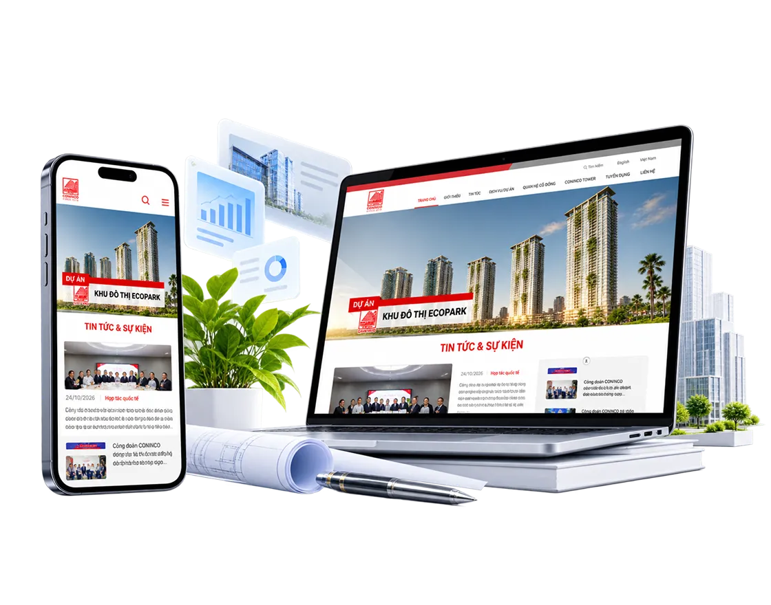 Thiết kế website doanh nghiệp trên máy tính và điện thoại
